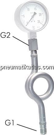Wassersackrohr Kreisform (1.4571) G 1/2" (AG)-Zapfen