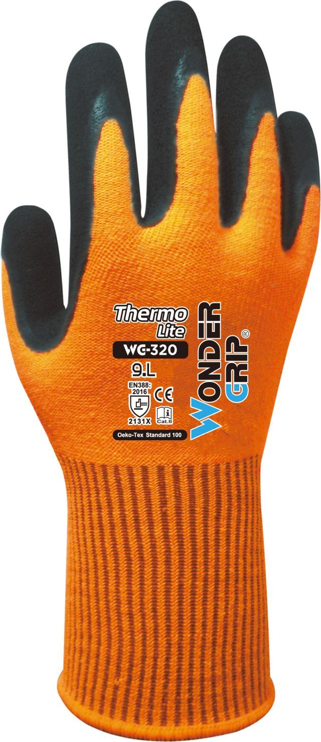 WG-320 Wonder Grip Thermo Lite Latex, Acrylic, Spandex, G13, Gr. S/7