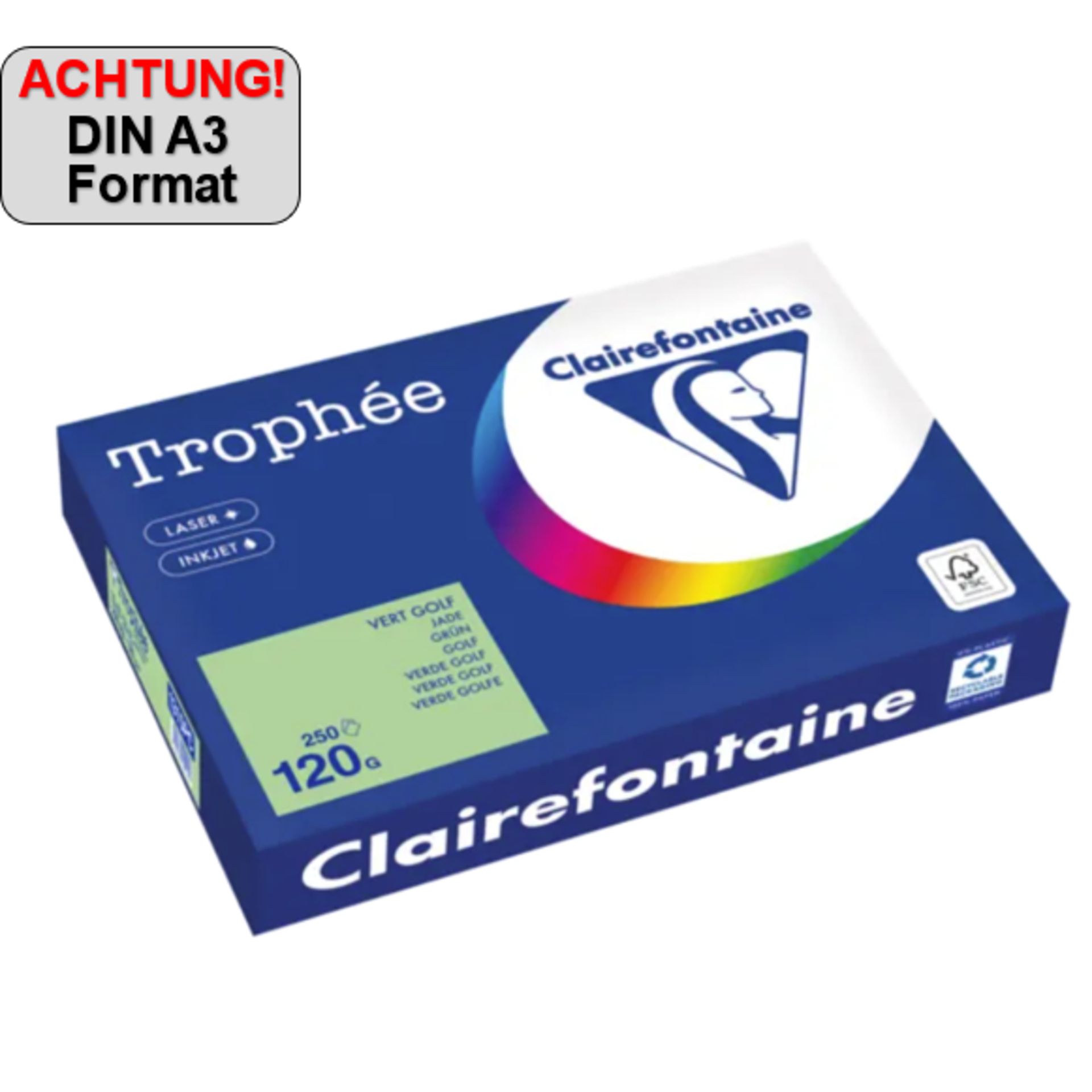 Kopierpapier A3 120g grün 250Bl