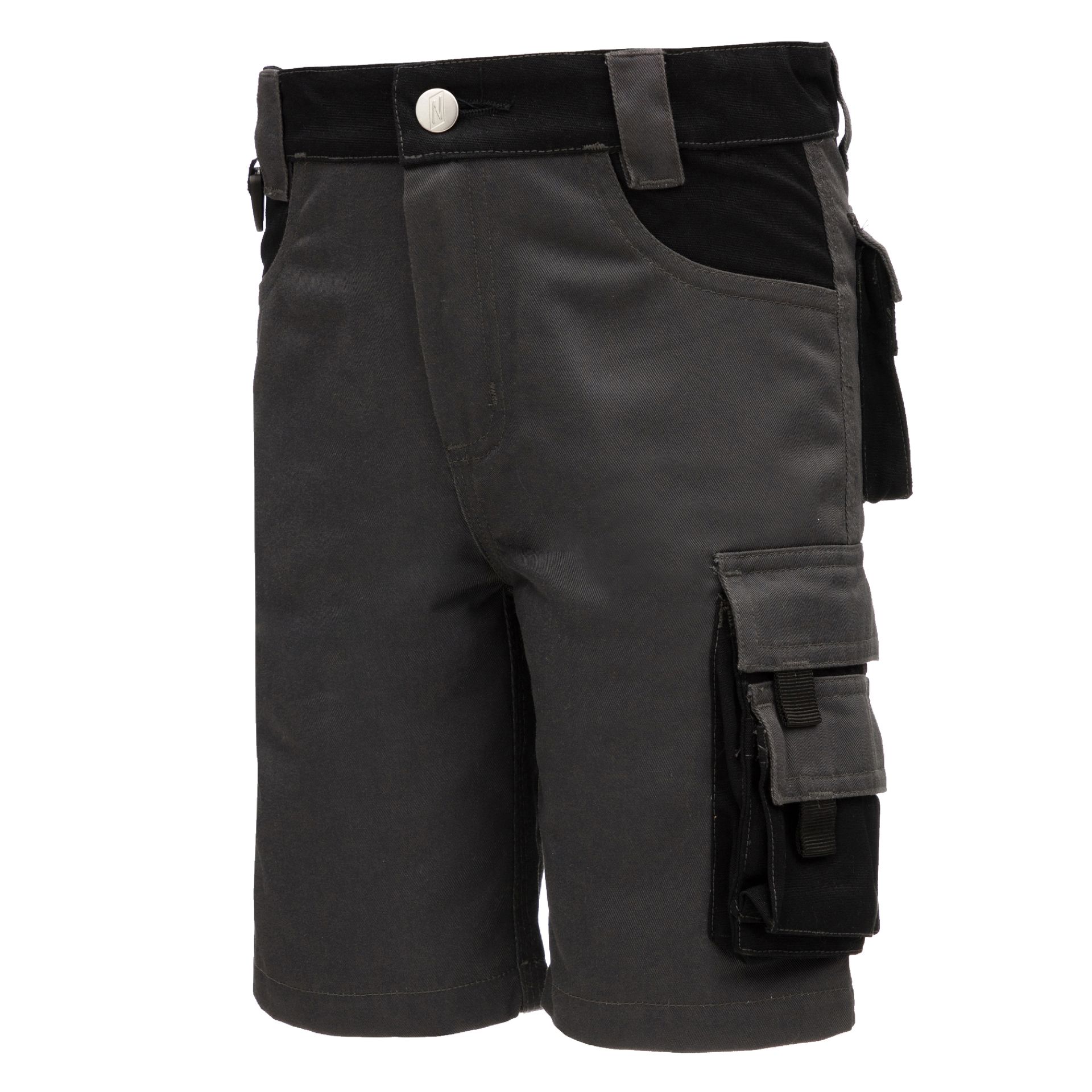 NITRAS MOTION TEX KIDS, Arbeitshose kurz 7602KIDS grau/schwarz, Gr.146/152