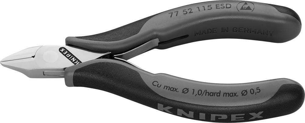 Seitenschneider Elektronik ESD Spitzflachkopf mit Fase klein 115mm KNIPEX