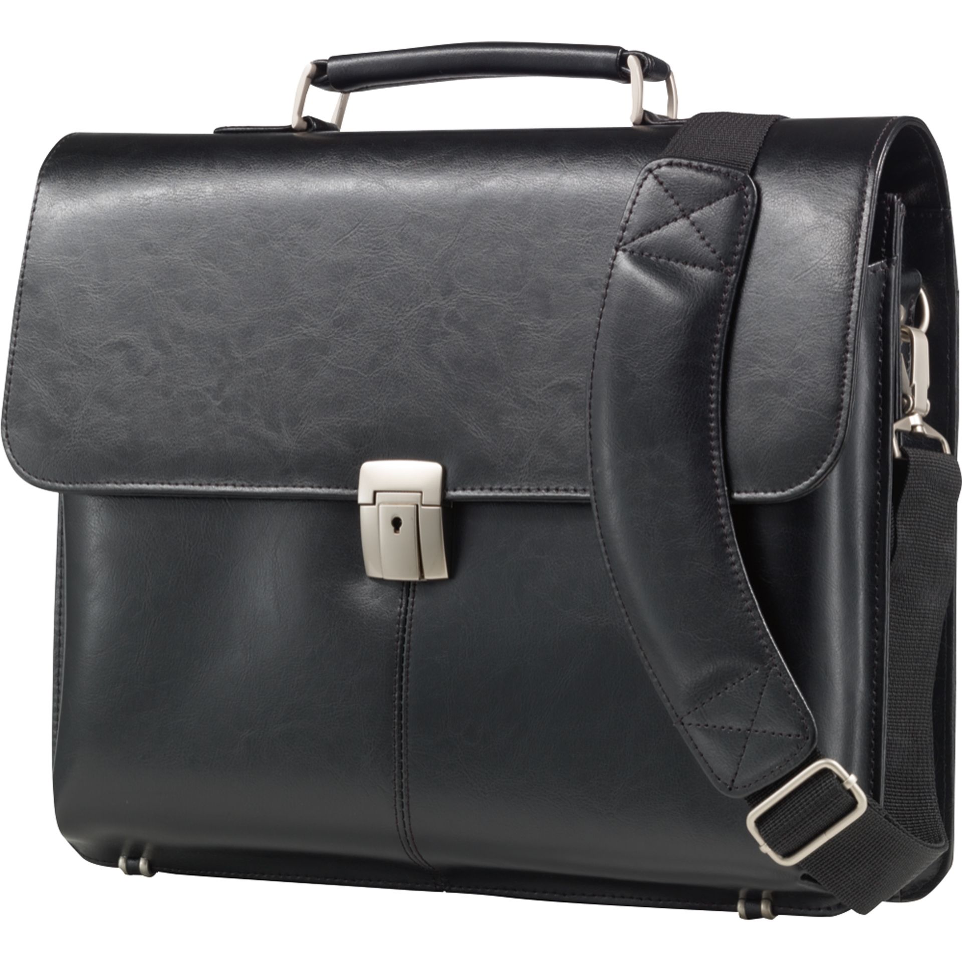 Aktentasche Faenza 41 x 32 x 13 cm Leder schwarz