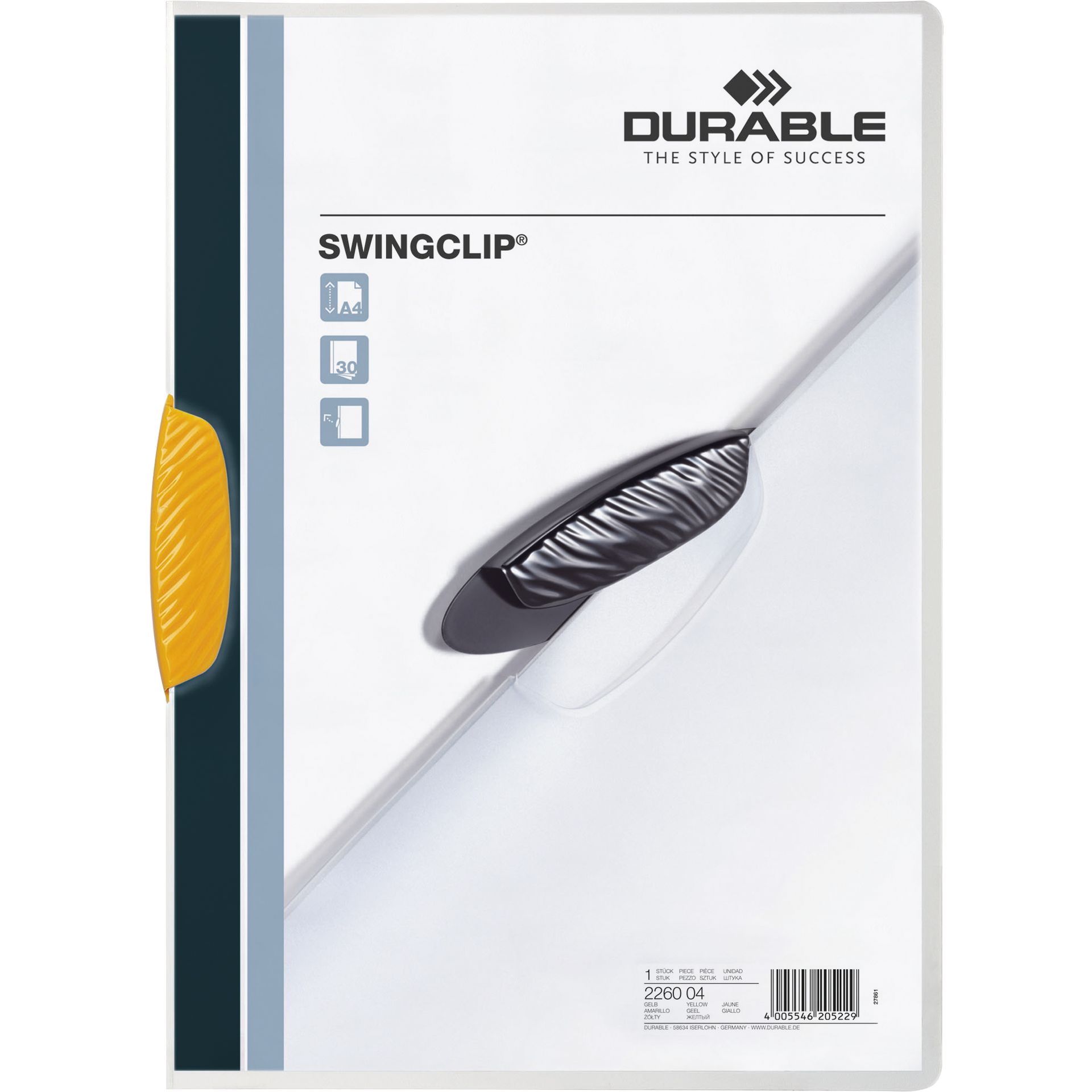 Klemmmappe SWINGCLIP DIN A4 max. 30Bl. Klemme ge