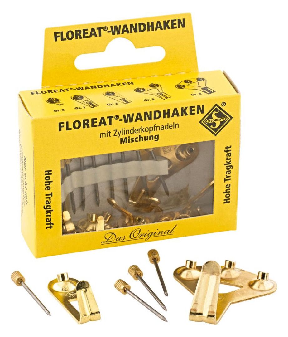 Floreat-Wandhaken, vermessingt
