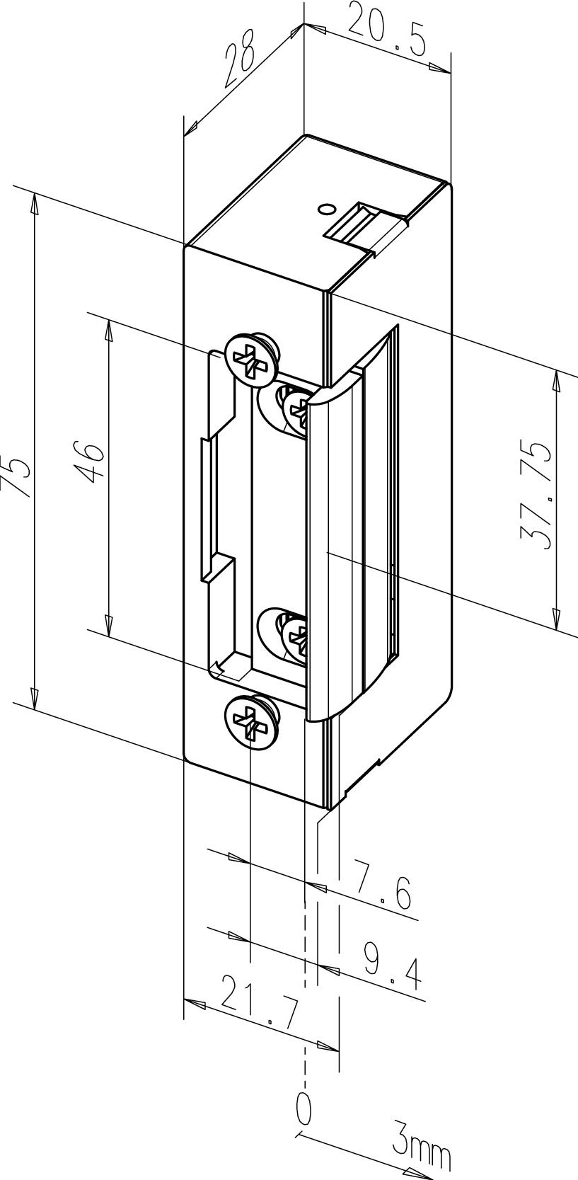 Türöffner 17EY D11, 6-12 V AC DC