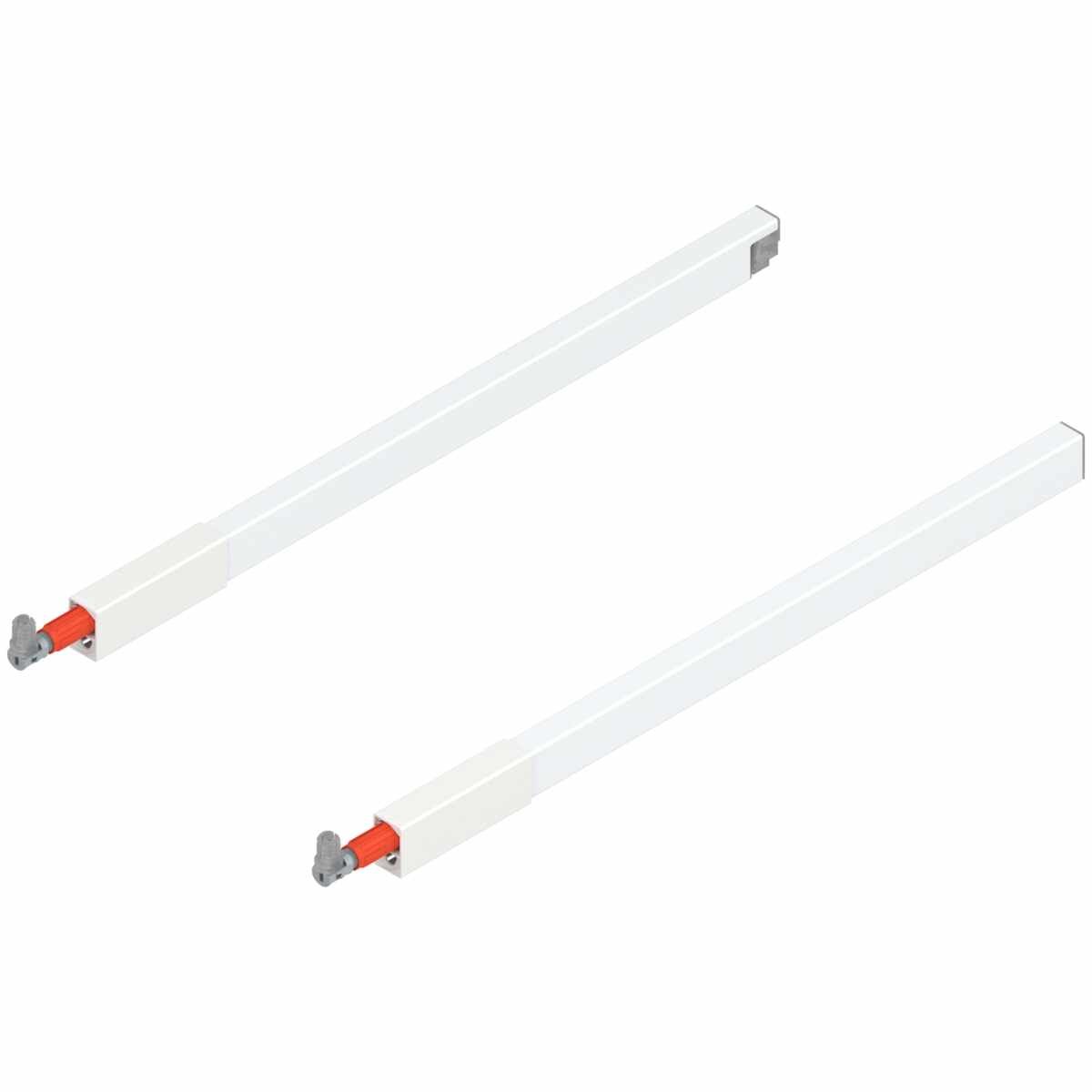 TANDEMBOX Längsreling (oben), für Frontauszug, NL=450 mm, links/rechts, für TANDEMBOX antaro, seidenweiß