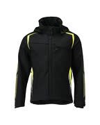 Softshelljacke mit Kapuze Softshelljacke mit Kapuze Schwarz/Hi-vis Gelb XL