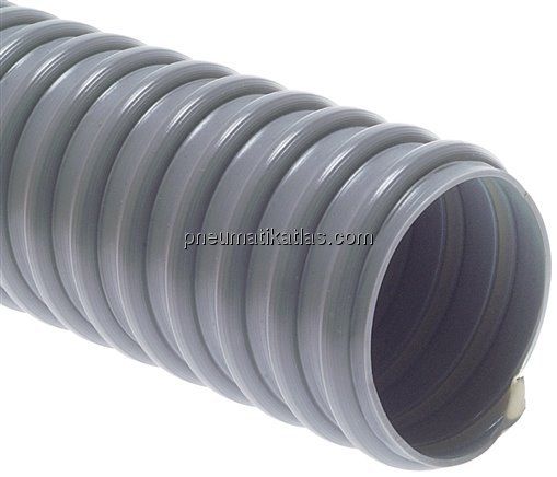 Leichter Saug-Schlauch, PVC-Superflex grau, 13mm
