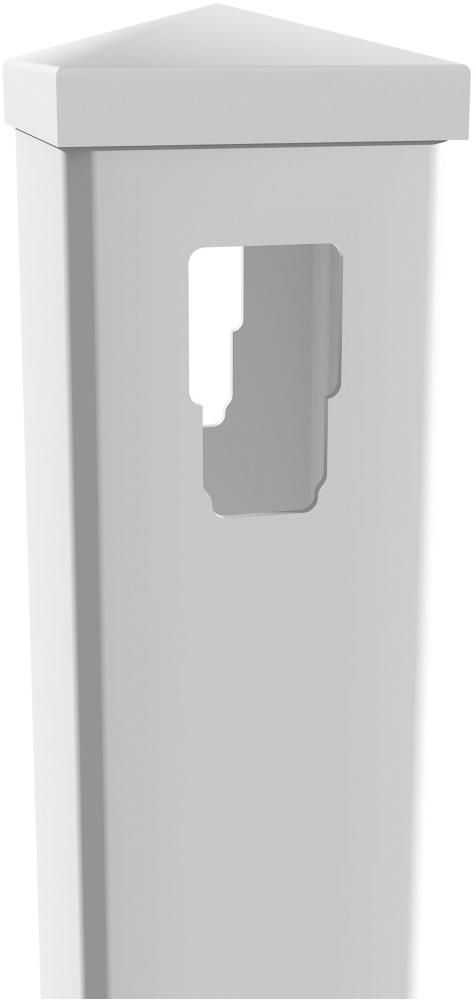 ELDORADO-Line 12,7 x 12,7 x 190 cm PVC weiß, kartonverpackt Pfosten Mitte