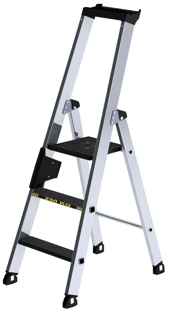 Alu-Stehleiter 250 kg 3 Stufen clip-step R13 Gesamthöhe 1,34 m Arbeitshöhe bis 2,70 m