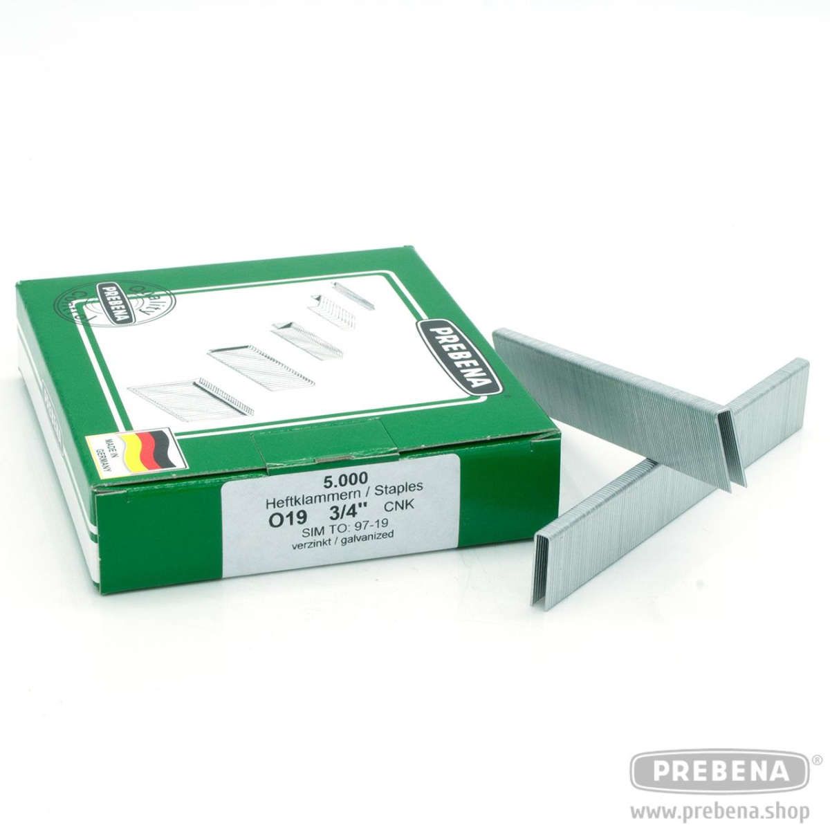 O19CNK Heftklammern verzinkt