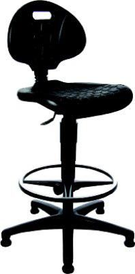 Arbeitsstuhl TEC 20 Sitz PU-Schaum schwarz Sitzhöhe 590-840 mm mit Gleiter /Fußring