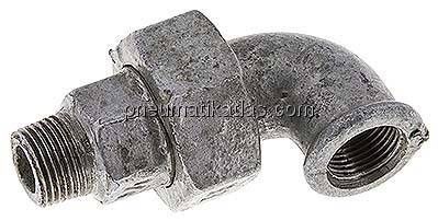 Winkel-Verschraubung flach dichtend Rp/R 3/8"(IG/AG)