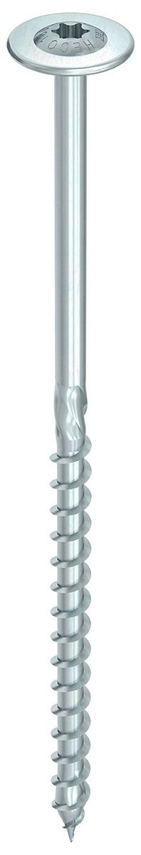 HECO-TOPIX-plus 8,0 x 200, Tellerkopf XL, T-Drive, Teilgewinde, verzinkt blau, A3K, 50 Stück, VARIANTA-Handwerkerverpackung