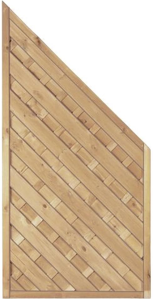 Maxi-Diagonal Ecke 90 x 180/90 cm, kdi grün Rahmen 45/45mm Lamellen geriffelt & geschraubt