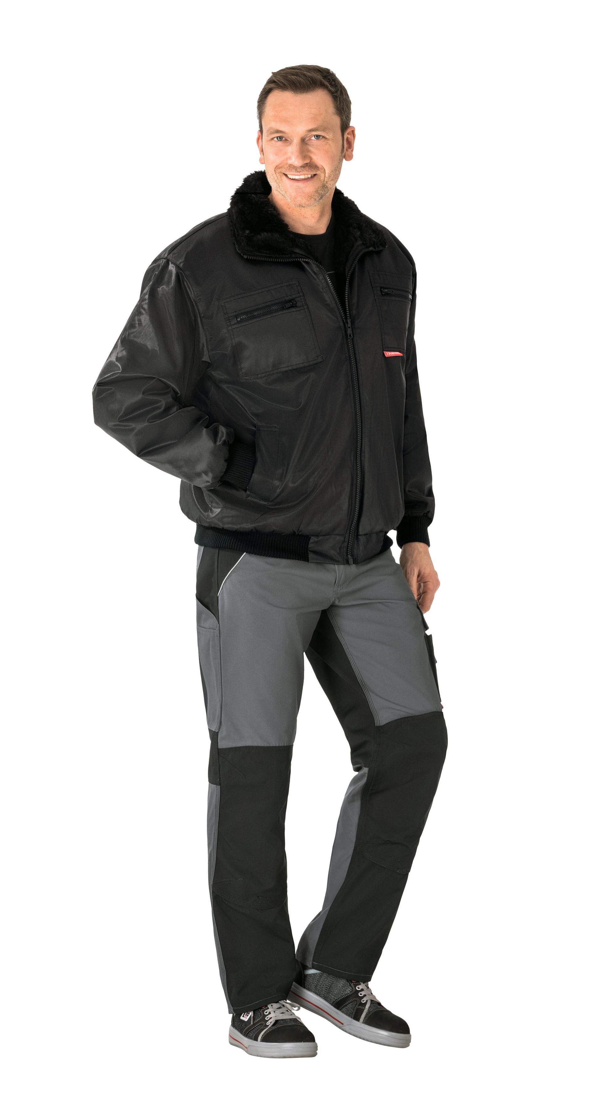 Planam Gletscher Piloten Jacke Outdoor schwarz Gr. S