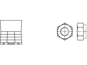 ART 82935 DIN 934 8 Sortiment Mu. gal Zn RG M4 - M16 FG M10x1 - M16x1,5 S