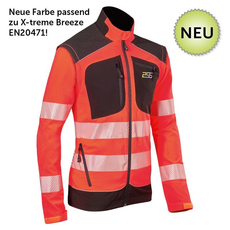 PSS X-treme Warnschutzjacke Vario EN20471 neonrot/schwarz - Gr. 2XL