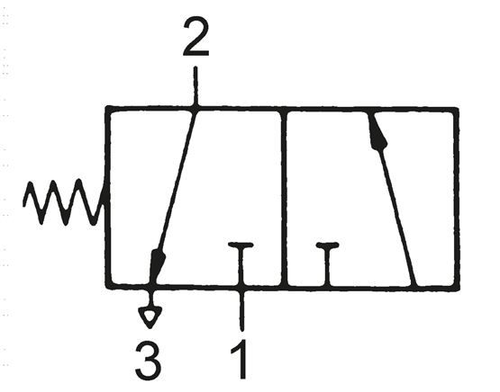 3/2-Wege Grundkörper für Tasterventil M5
