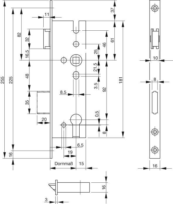 RR-Schl.m.W.PZ,45/92/8, DL-R,B-1300,16x255mm,NiSi