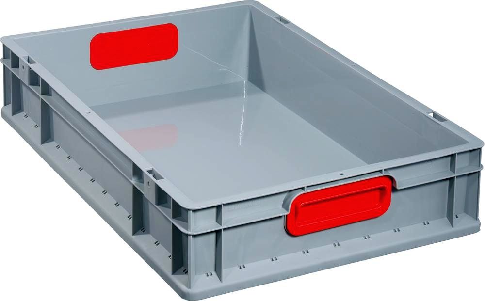 EuroBox 612,600x400x120mmGriffe geschl.,grau/rot