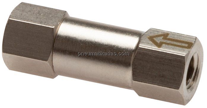 Rückschlagventil, M 5, PN 10, Messing vernickelt