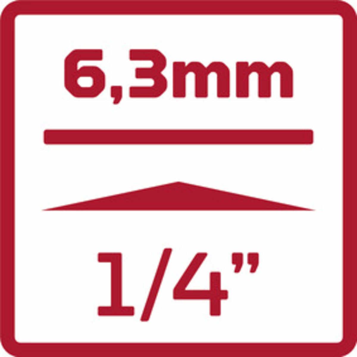 R40150027 Bit-Knarre Links/Rechts. 1/4 91 mm RSW6°+Adapter