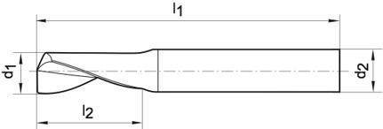 Einzahnfräser VHM 2,0mm Werksnorm FORMAT 18mmx50m