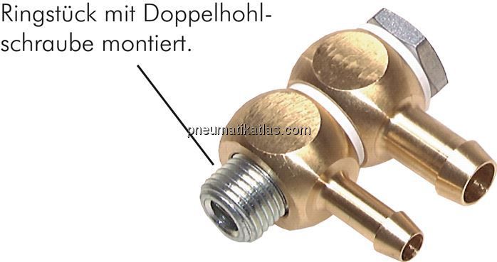 Ringstück für L-Gewindetülle G 1/8"-4mm, Messing