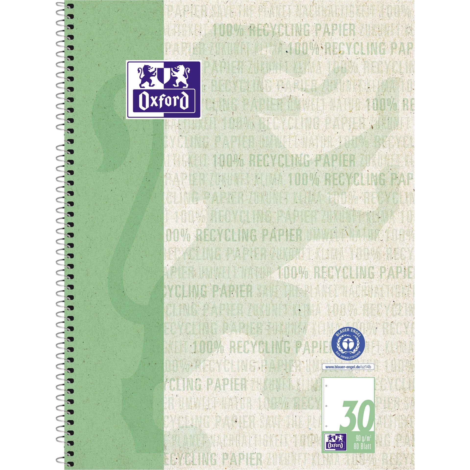 Collegeblock A4+ 80Bl. 90g 4xgel. bla