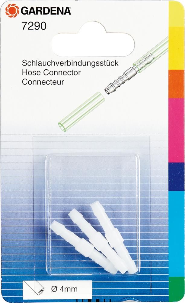 Schlauchverbindungsstück f. 4 mm-Schlauch, 3 Stk Gardena