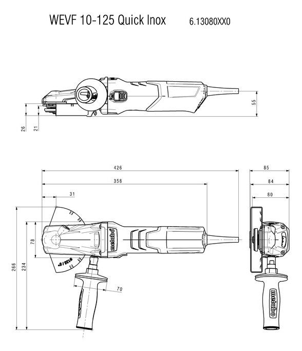 METABO Winkelschleifer, Ø: 125mm