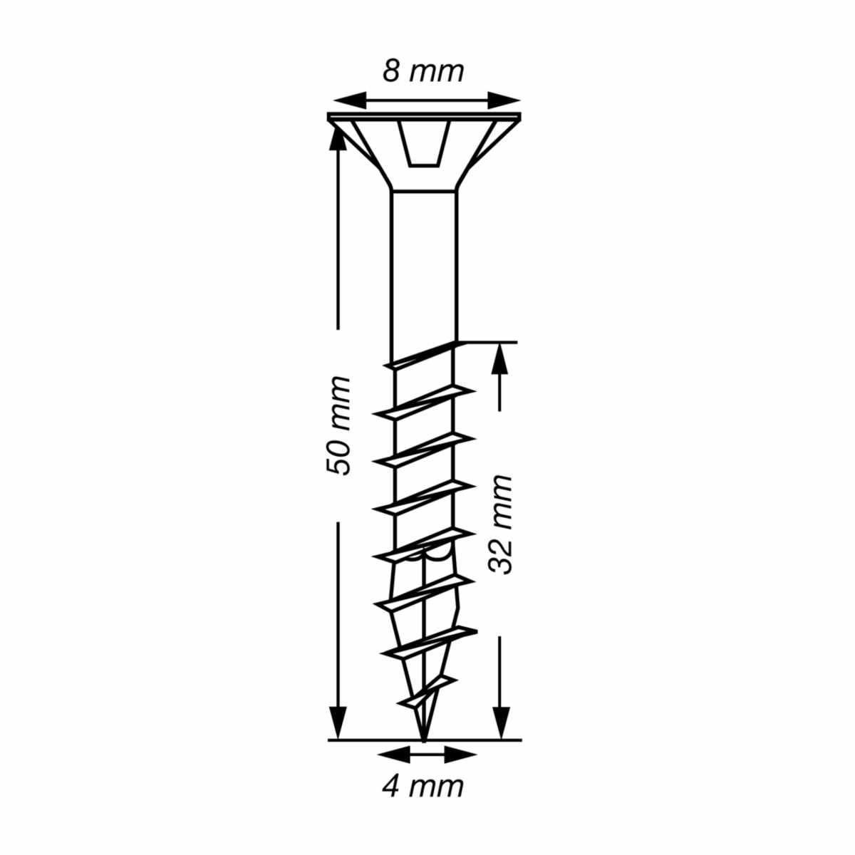 Spax Schrauben Fl/TORX V2A 4,0X50 Vpe200