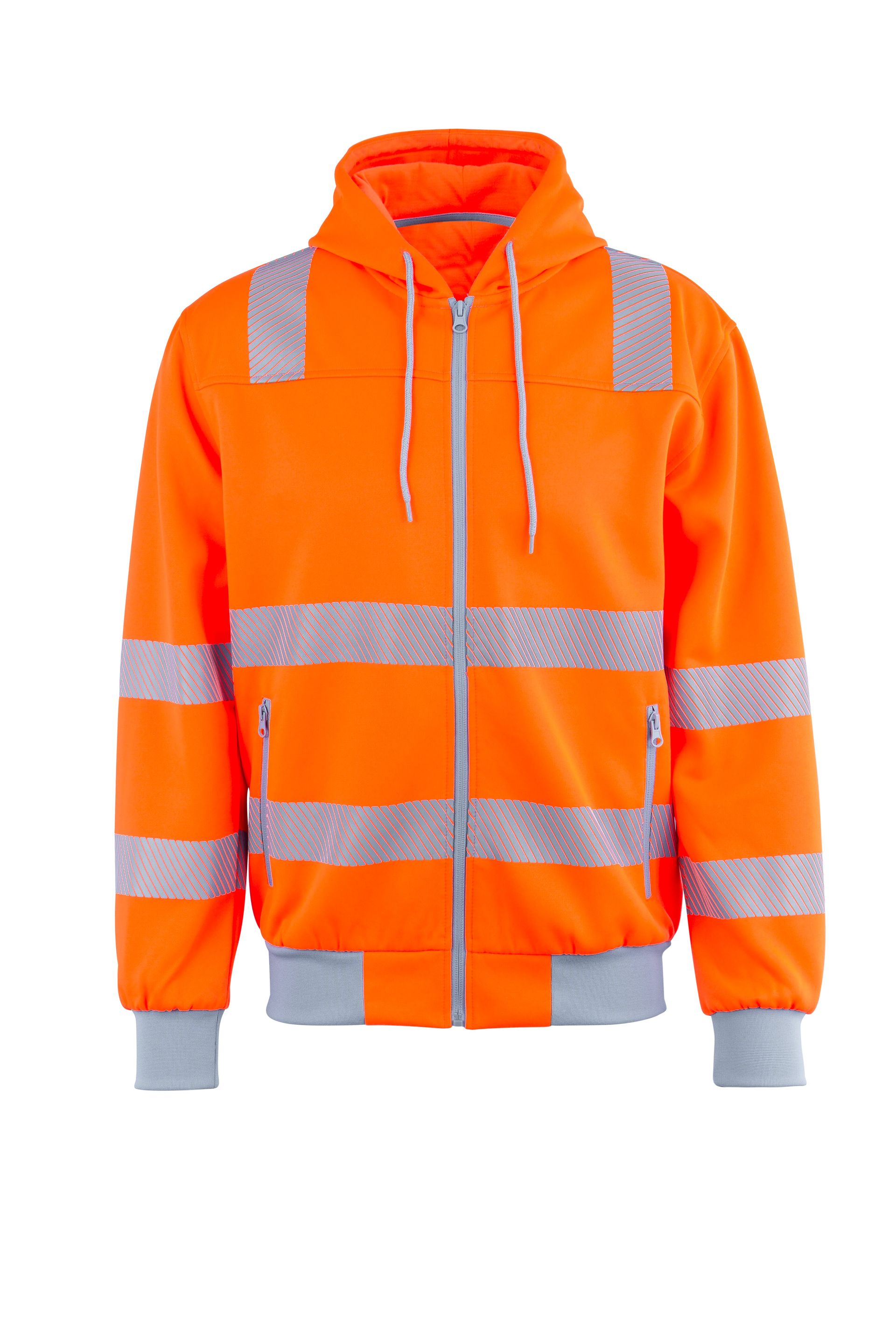 Planam Hoody Norit Warnschutz orange/zink Gr. XS
