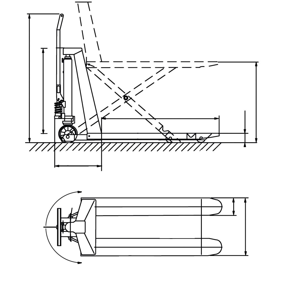 Scherengabelhubwagen Unicraft PHH 1003 E