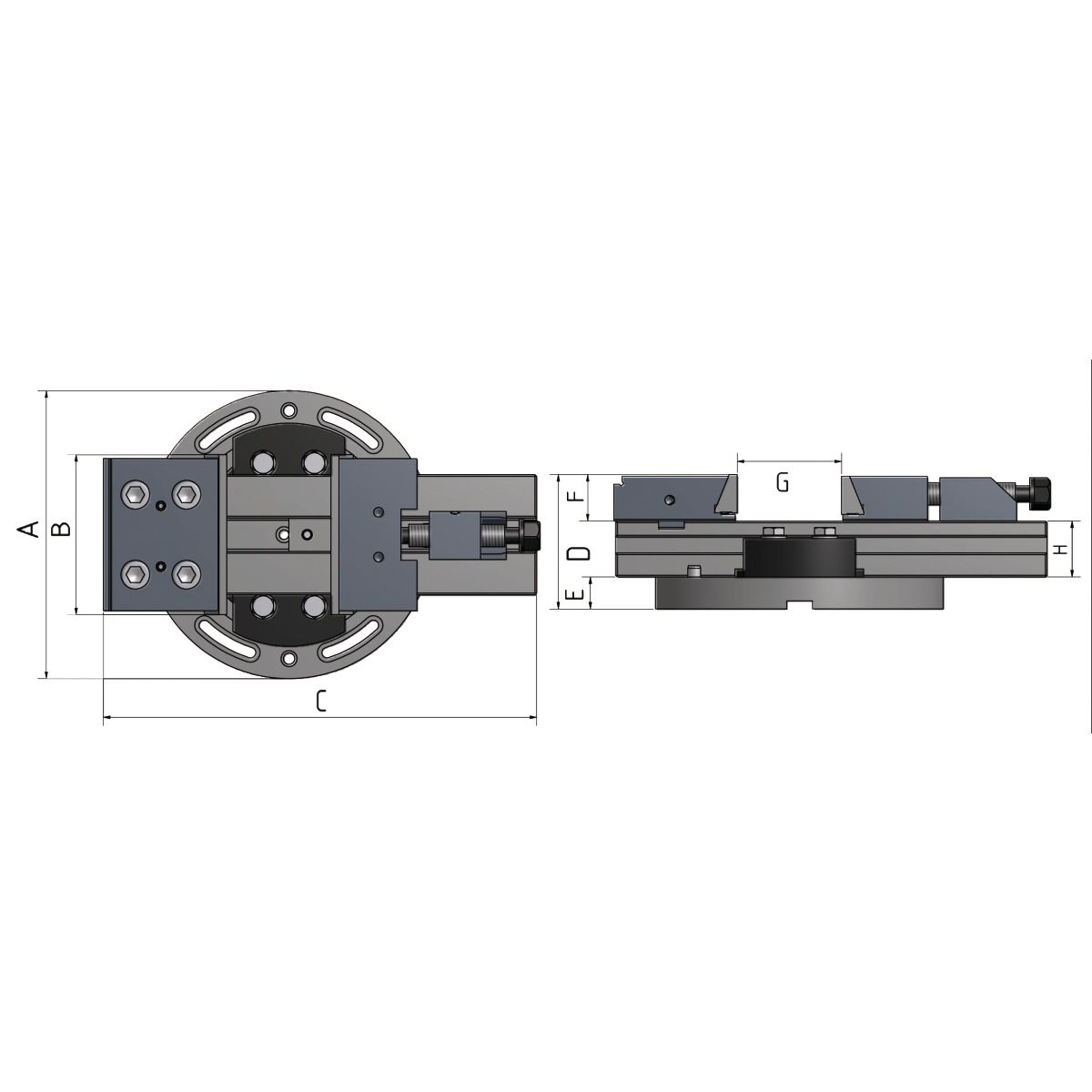 Niederzugschraubstock Optimum PNM 100