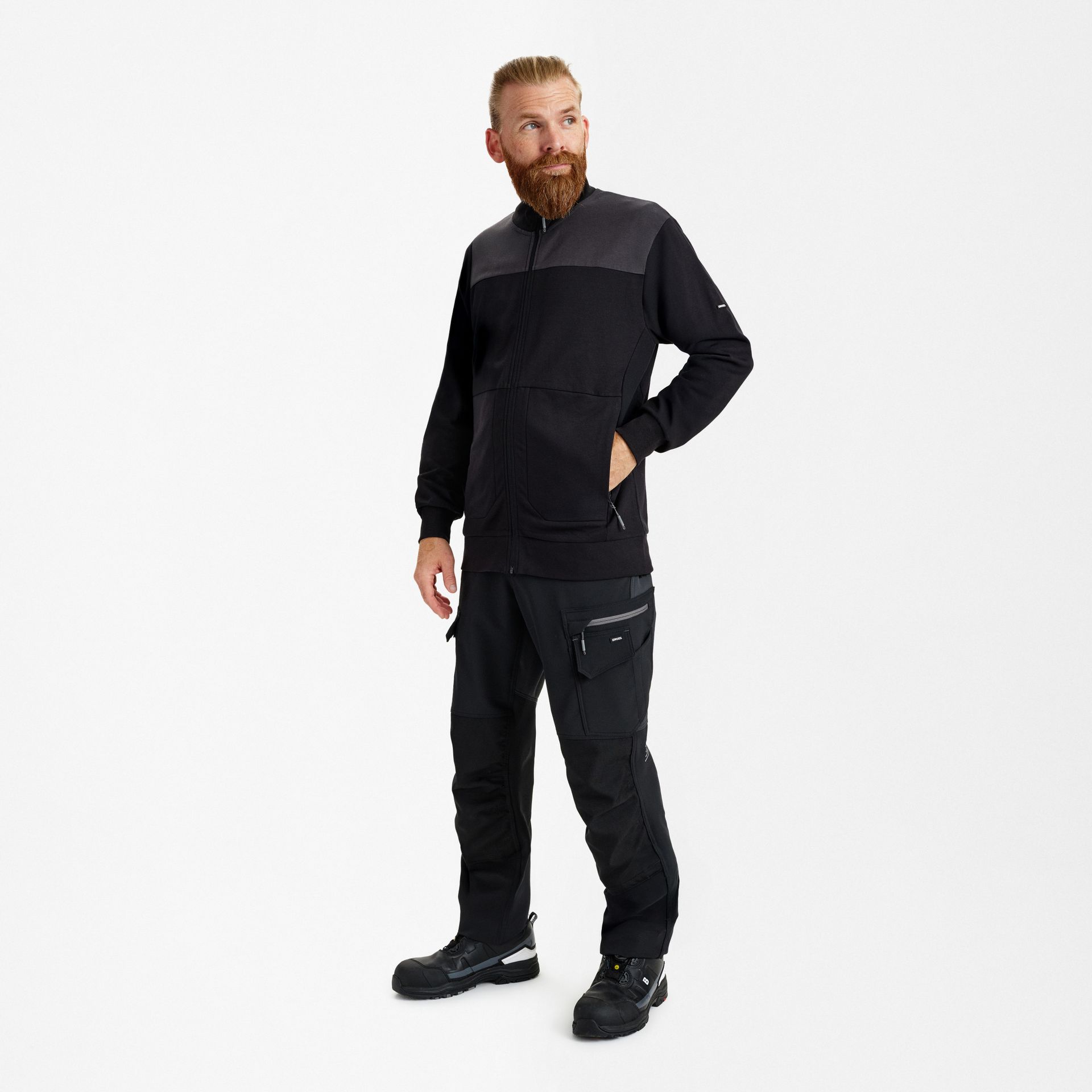 Entire Sweatcardigan mit Kragen