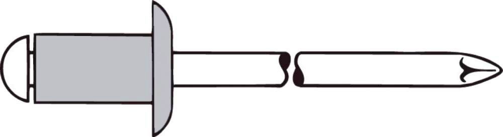 Blindniet Alu/VA Flachrundkopf 5x20 mm GESIPA