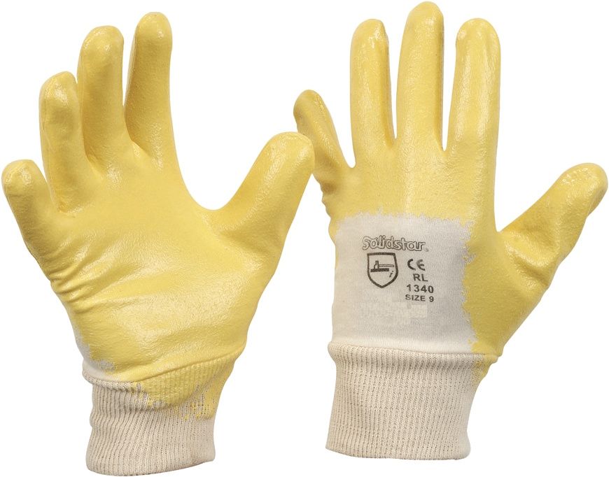 Baumwoll-Trikot-Handschuh mit Strickbund