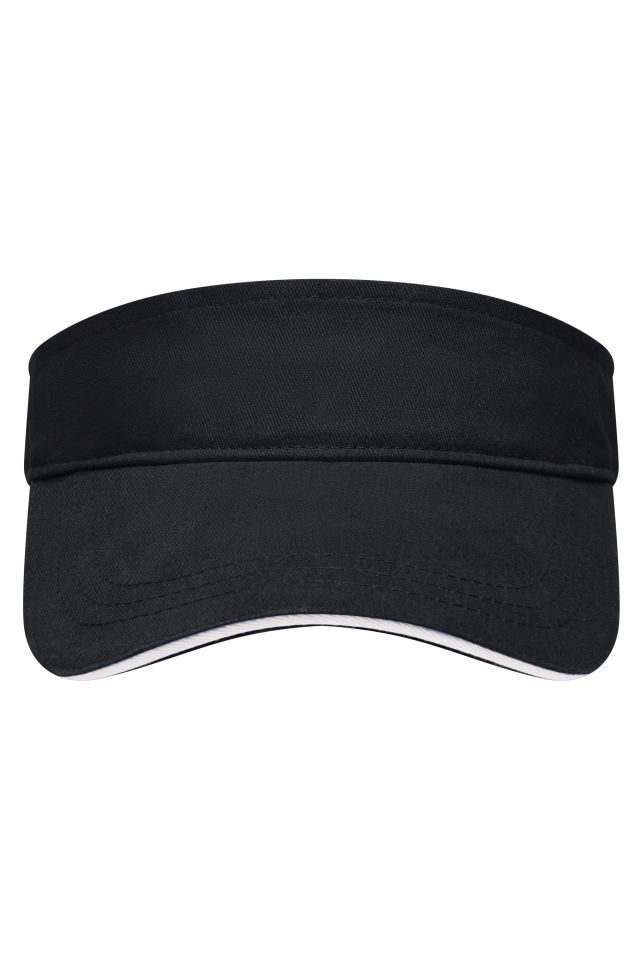 Sandwich Sunvisor Trendiger Sunvisor mit kontrastfarbigem Sandwich weiß/schwarz, Gr. one size