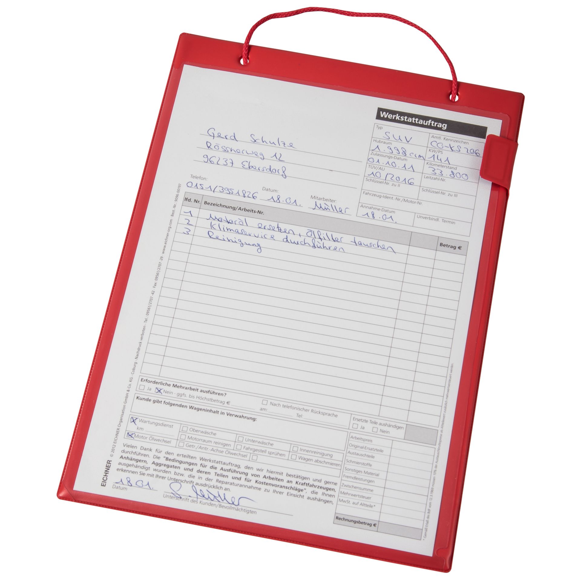 Auftragstasche Basic A4 rt