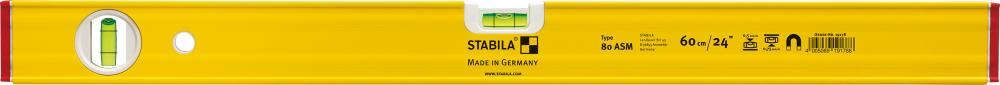 Magnet-Wasserwaage LM 80ASM 100cm pulverbeschichtet Stabila