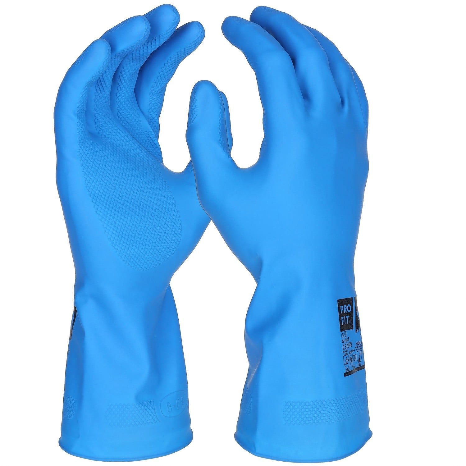 Latex Haushaltshandschuhe,Standard-Qualität, 30 cm, blau 10