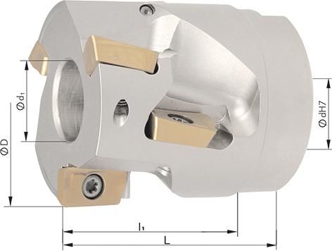 AufsteckWalzenstirnfräserD80mm Z5 für APET/APMT/APKT 1604. FORMAT