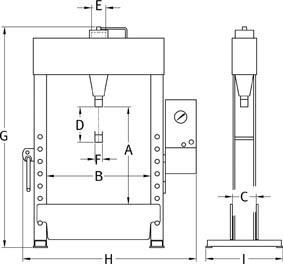 Werkstattpresse EP40 Druckkraft 40 t Elektro-Antrieb