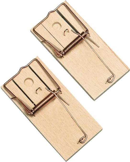 Mausefalle Classic 10x5 cm Hartholz 2 Stück