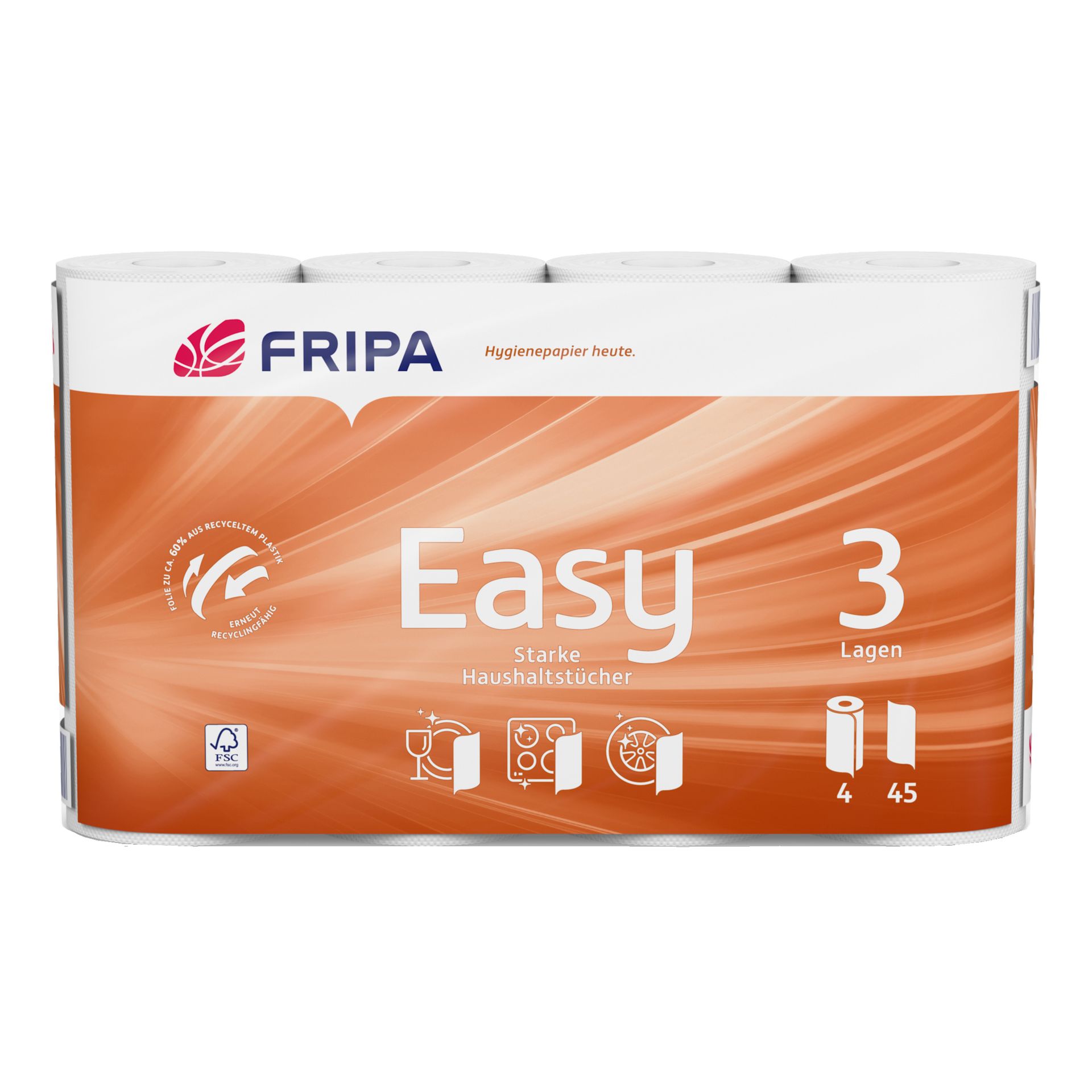 Küchenrolle EASY  3lg 45Bl ws 4St