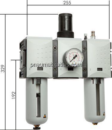 FUTURA Wartungseinheit, 3-tlg., G 3/4", 0,5 - 8 bar, Baur.4