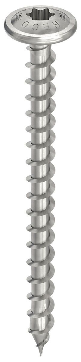 HECO-TOPIX-plus A2 8,0 x 100, Tellerkopf, T-Drive, Vollgewinde, blank, gleitbeschichtet, 50 Stück, VARIANTA-Handwerkerverpackung