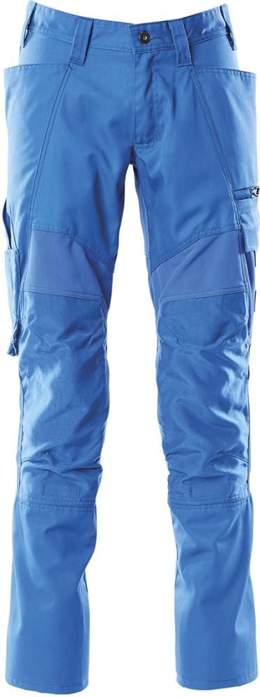 Hose 18579,Knietaschen, Stretch-Einsatz, azurblau, Gr.76C46